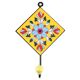 Yellow Base Turquoise Sunflower Ceramic Tile Hook 